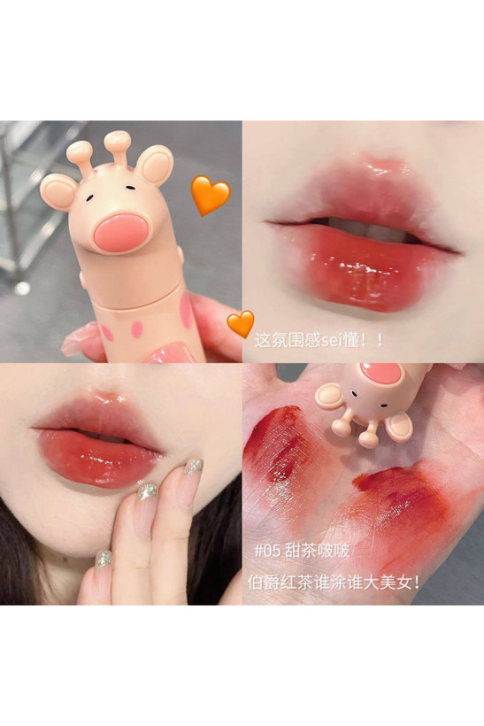 رژ لب خیس مدل زرافه Gege Bear